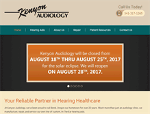 Tablet Screenshot of kenyonaudiology.com